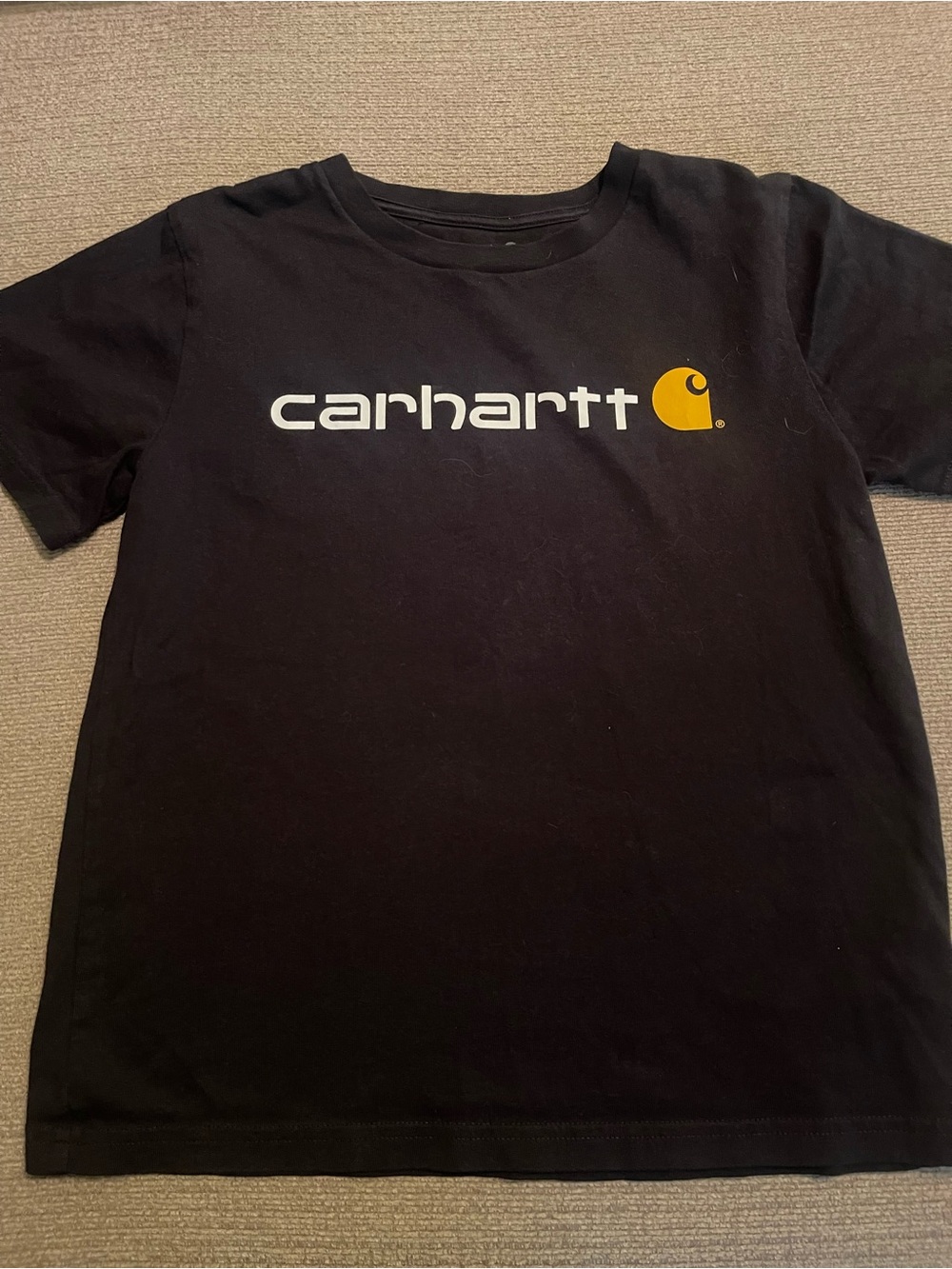 Carhartt Kids Black Tee with Yellow Logo